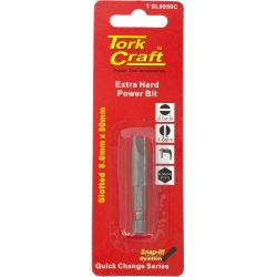S/d Power Bit 8mmx50mm Slotted 1/cd